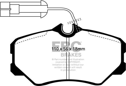 EBC Brakes DP820 - Əyləc altlığı dəsti, əyləc diski furqanavto.az