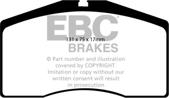 EBC Brakes DP4997R - Əyləc altlığı dəsti, əyləc diski furqanavto.az