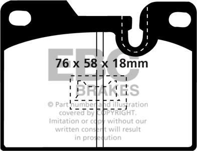 EBC Brakes DP346 - Əyləc altlığı dəsti, əyləc diski furqanavto.az