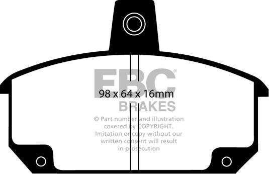 EBC Brakes DP354 - Əyləc altlığı dəsti, əyləc diski furqanavto.az