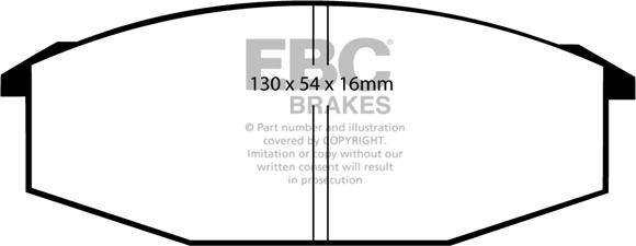 EBC Brakes DP352 - Əyləc altlığı dəsti, əyləc diski furqanavto.az