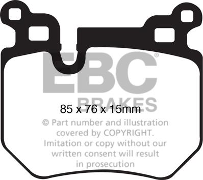 EBC Brakes DP51996NDX - Əyləc altlığı dəsti, əyləc diski furqanavto.az