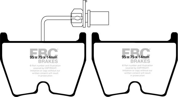 EBC Brakes DP31513C - Əyləc altlığı dəsti, əyləc diski furqanavto.az