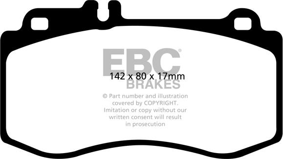 EBC Brakes DP41857R - Əyləc altlığı dəsti, əyləc diski furqanavto.az