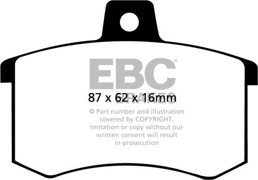 EBC Brakes DP3370C - Əyləc altlığı dəsti, əyləc diski furqanavto.az