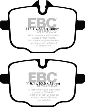 EBC Brakes DP32089C - Əyləc altlığı dəsti, əyləc diski furqanavto.az