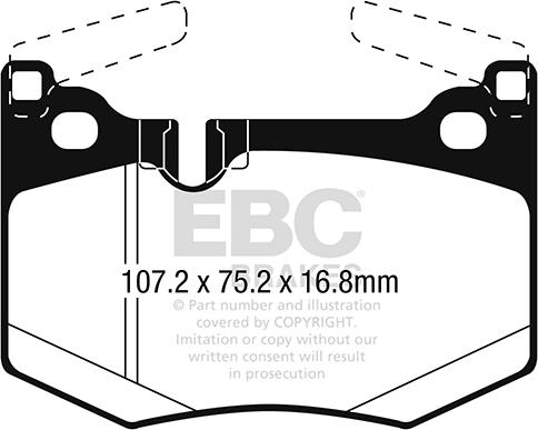 EBC Brakes DP42261R - Əyləc altlığı dəsti, əyləc diski furqanavto.az