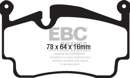 EBC Brakes DP32216C - Əyləc altlığı dəsti, əyləc diski furqanavto.az