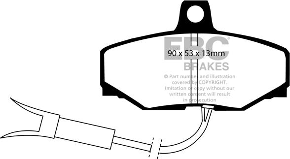 EBC Brakes DP3757/2C - Əyləc altlığı dəsti, əyləc diski furqanavto.az