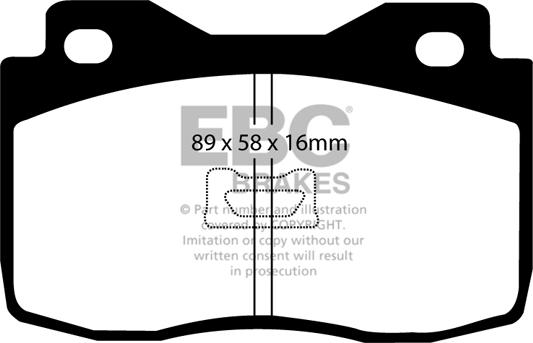 EBC Brakes DP378 - Əyləc altlığı dəsti, əyləc diski furqanavto.az