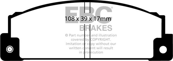 EBC Brakes DP372 - Əyləc altlığı dəsti, əyləc diski furqanavto.az