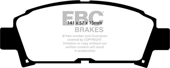 EBC Brakes DP2995 - Əyləc altlığı dəsti, əyləc diski furqanavto.az