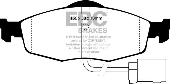 EBC Brakes DP4955R - Əyləc altlığı dəsti, əyləc diski furqanavto.az