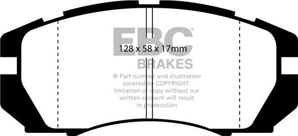 EBC Brakes DP966 - Əyləc altlığı dəsti, əyləc diski furqanavto.az