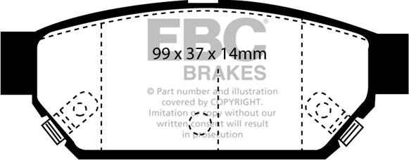 EBC Brakes DP2986 - Əyləc altlığı dəsti, əyləc diski furqanavto.az