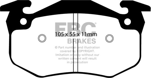 EBC Brakes DP9983 - Əyləc altlığı dəsti, əyləc diski furqanavto.az