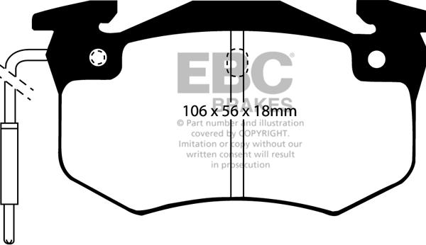 EBC Brakes DP458 - Əyləc altlığı dəsti, əyləc diski furqanavto.az