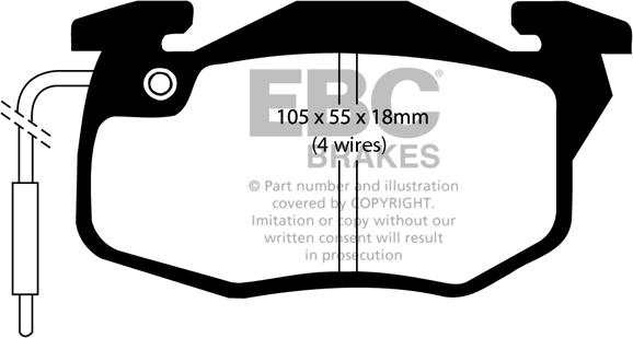 EBC Brakes DP2545/4 - Əyləc altlığı dəsti, əyləc diski furqanavto.az