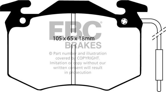 EBC Brakes DP2546 - Əyləc altlığı dəsti, əyləc diski furqanavto.az