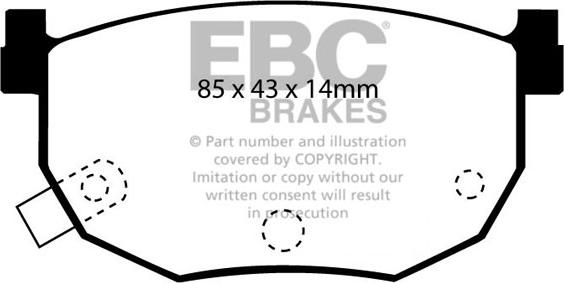 EBC Brakes DP2528 - Əyləc altlığı dəsti, əyləc diski furqanavto.az