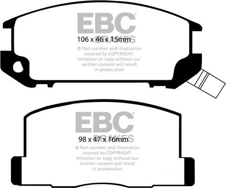 EBC Brakes DP2602 - Əyləc altlığı dəsti, əyləc diski furqanavto.az