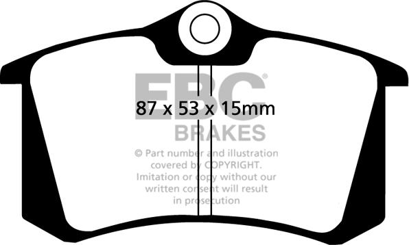 EBC Brakes DP3680C - Əyləc altlığı dəsti, əyləc diski furqanavto.az