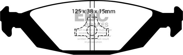 EBC Brakes DP2635 - Əyləc altlığı dəsti, əyləc diski furqanavto.az