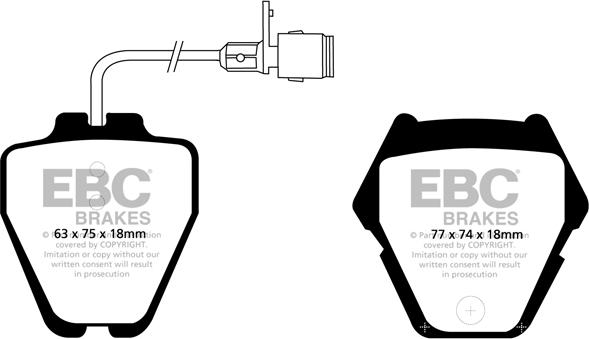 EBC Brakes DP21328 - Əyləc altlığı dəsti, əyləc diski furqanavto.az