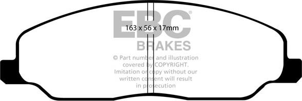 EBC Brakes DP41740R - Əyləc altlığı dəsti, əyləc diski furqanavto.az