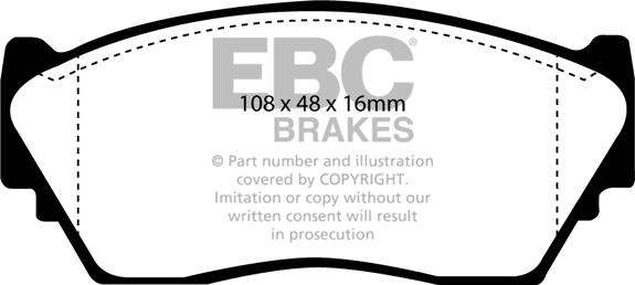 EBC Brakes DP2892 - Əyləc altlığı dəsti, əyləc diski furqanavto.az