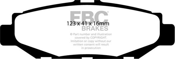 EBC Brakes DP3848C - Əyləc altlığı dəsti, əyləc diski furqanavto.az