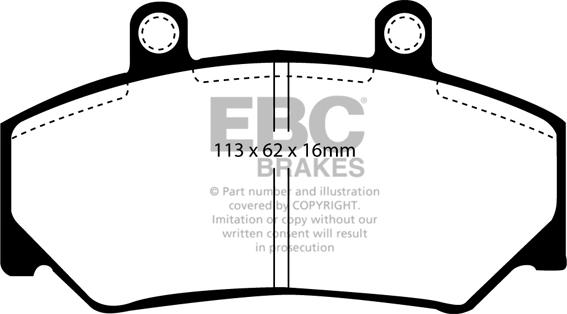 EBC Brakes DP4800R - Əyləc altlığı dəsti, əyləc diski furqanavto.az