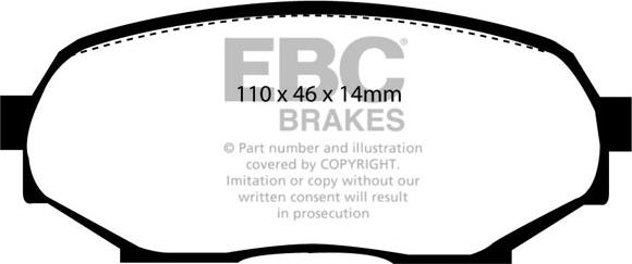 EBC Brakes DP4802R - Əyləc altlığı dəsti, əyləc diski furqanavto.az