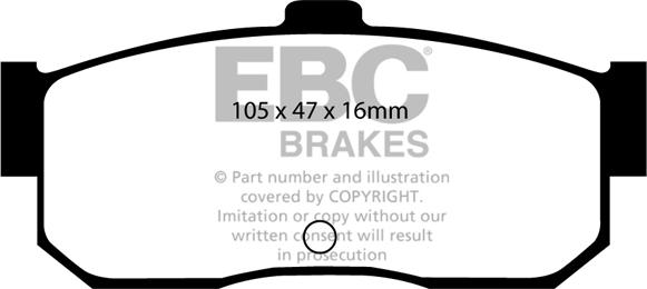 EBC Brakes DP889 - Əyləc altlığı dəsti, əyləc diski furqanavto.az