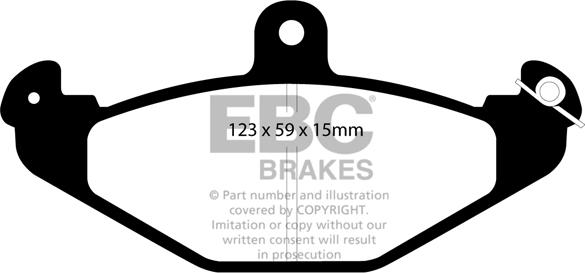 EBC Brakes DP2885 - Əyləc altlığı dəsti, əyləc diski furqanavto.az