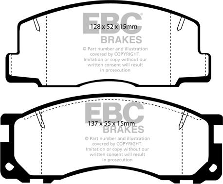 EBC Brakes DP876 - Əyləc altlığı dəsti, əyləc diski furqanavto.az