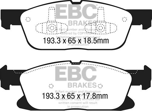 EBC Brakes DP23046 - Əyləc altlığı dəsti, əyləc diski furqanavto.az