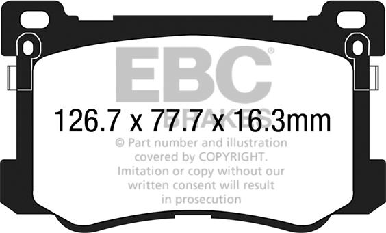 EBC Brakes DP33048C - Əyləc altlığı dəsti, əyləc diski furqanavto.az