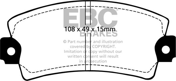 EBC Brakes DP2317 - Əyləc altlığı dəsti, əyləc diski furqanavto.az