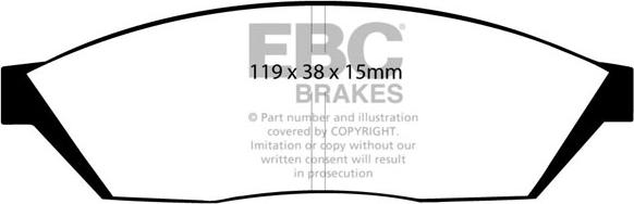 EBC Brakes DP2374 - Əyləc altlığı dəsti, əyləc diski furqanavto.az