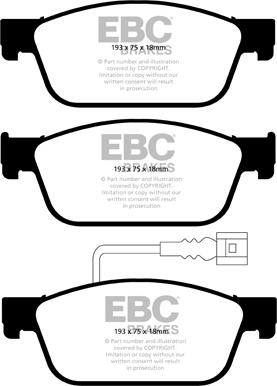 EBC Brakes DP22096 - Əyləc altlığı dəsti, əyləc diski furqanavto.az