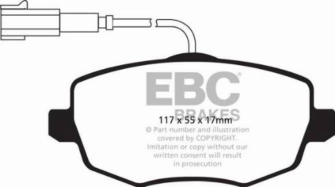 EBC Brakes DP22044 - Əyləc altlığı dəsti, əyləc diski furqanavto.az