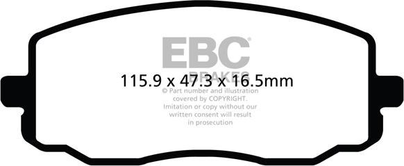 EBC Brakes DP22050 - Əyləc altlığı dəsti, əyləc diski furqanavto.az