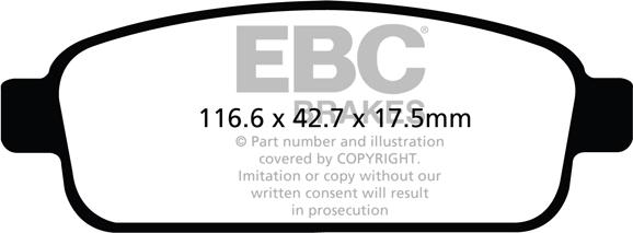 EBC Brakes DP22066 - Əyləc altlığı dəsti, əyləc diski furqanavto.az