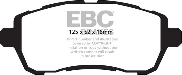 EBC Brakes DP22002 - Əyləc altlığı dəsti, əyləc diski furqanavto.az