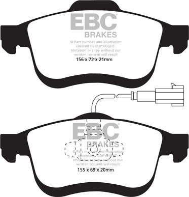 EBC Brakes DP22010/2 - Əyləc altlığı dəsti, əyləc diski furqanavto.az