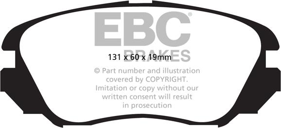 EBC Brakes DP42013R - Əyləc altlığı dəsti, əyləc diski furqanavto.az