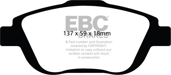 EBC Brakes DP22073 - Əyləc altlığı dəsti, əyləc diski furqanavto.az