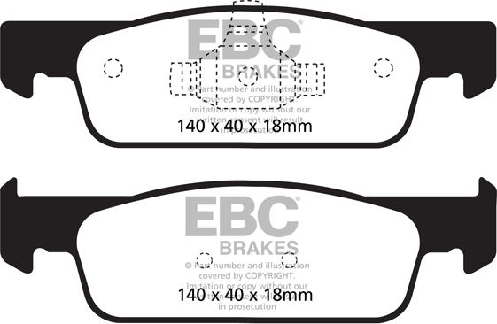 EBC Brakes DP22146 - Əyləc altlığı dəsti, əyləc diski furqanavto.az