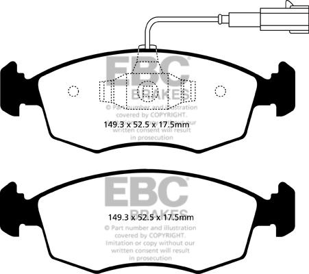 EBC Brakes DPX2141 - Əyləc altlığı dəsti, əyləc diski furqanavto.az